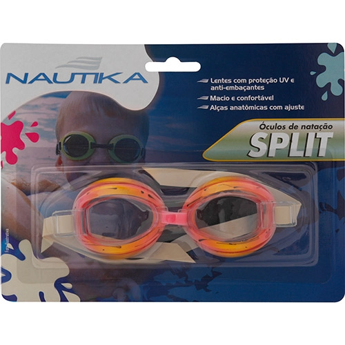 óculos Para Natação Split Rosa/amarelo Nautika