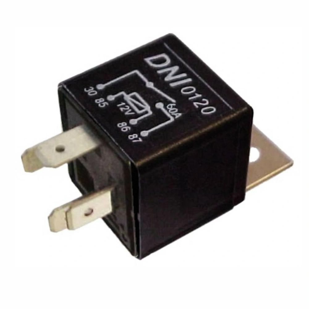Relê Auxiliar com Suporte 4 Terminais 60Ah 12V - DNI DNI0120