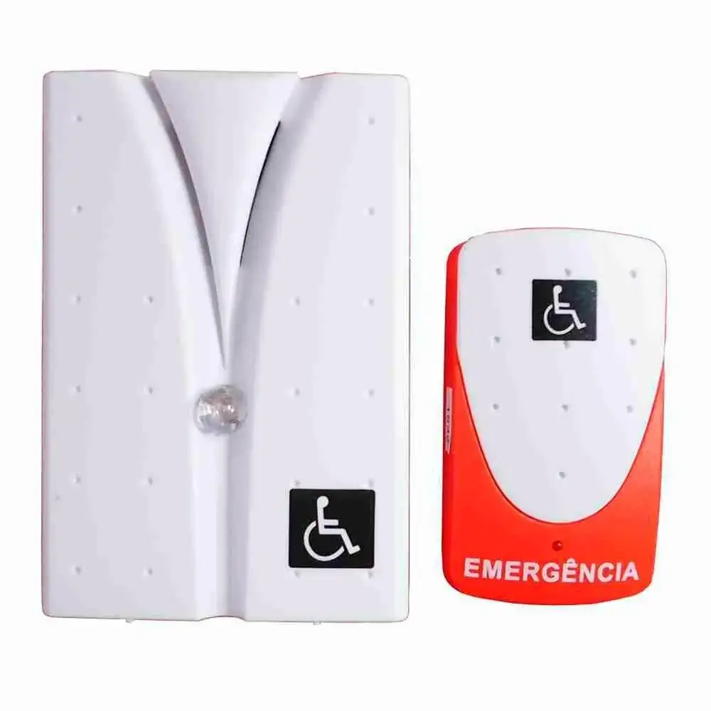 Alarme Audiovisual para Pne/Pcd Dni4240 sem Fio Bivolt Branco