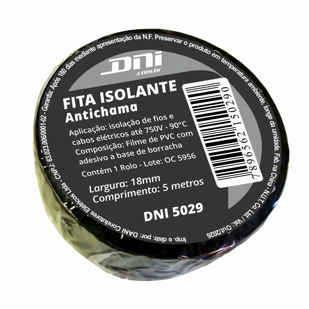 Fita Isolante Antichama 19mm X5 Metros - DNI DNI5029