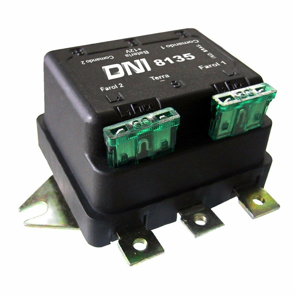 Relê Auxiliar Duplo para Lâmpadas de 100W 6 Terminais - DNI DNI8135