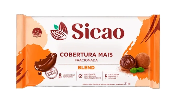 Cober Sabor Choc Ao Leite C/meio Amar 2,1kg Barry