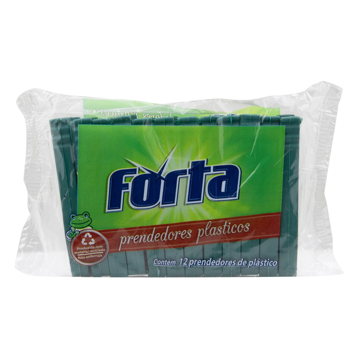 Prendedor De Roupa Plástico Forta 12 Unidades