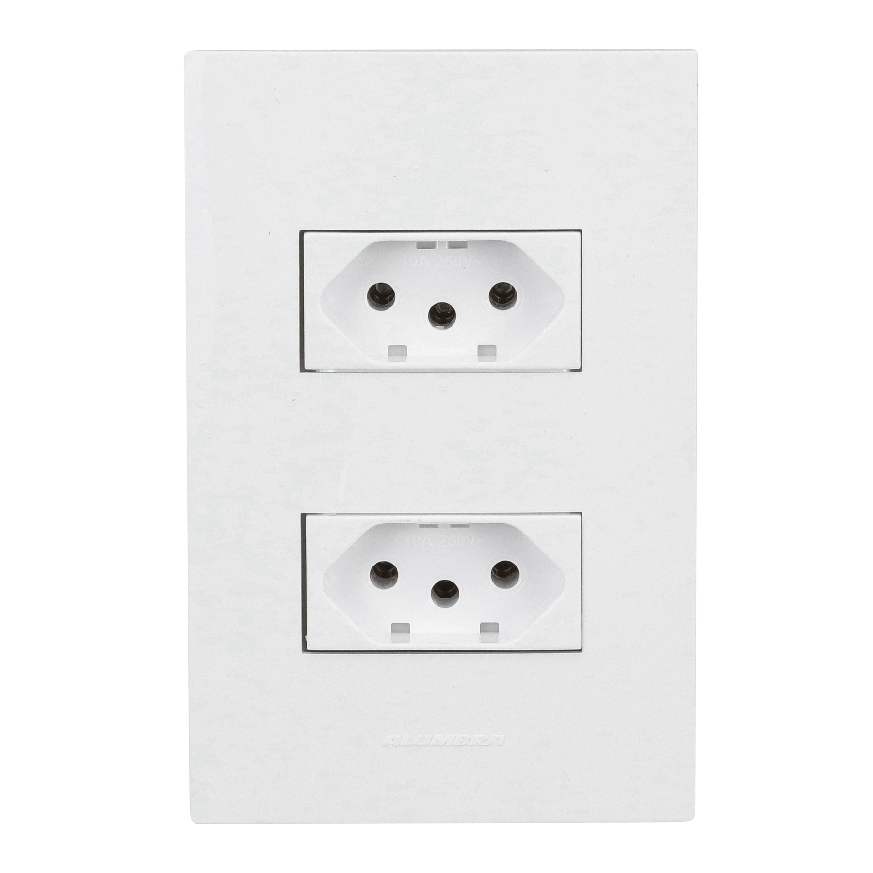 Conjunto 2 Tomadas de Energia 10A Branco InovaPro Alumbra