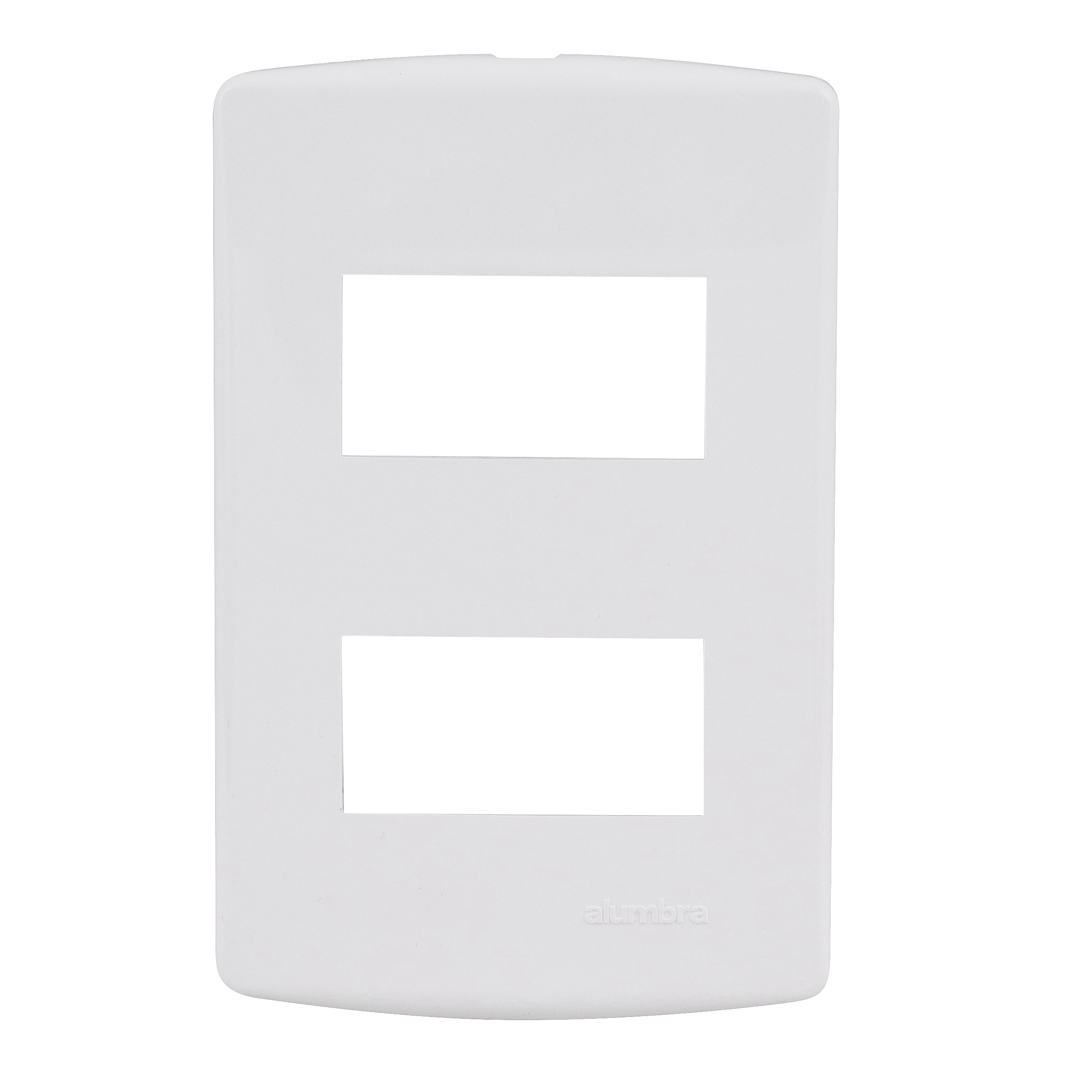 Placa com Suporte 4x2 2Módulos Branco BiancoPró Alumbra