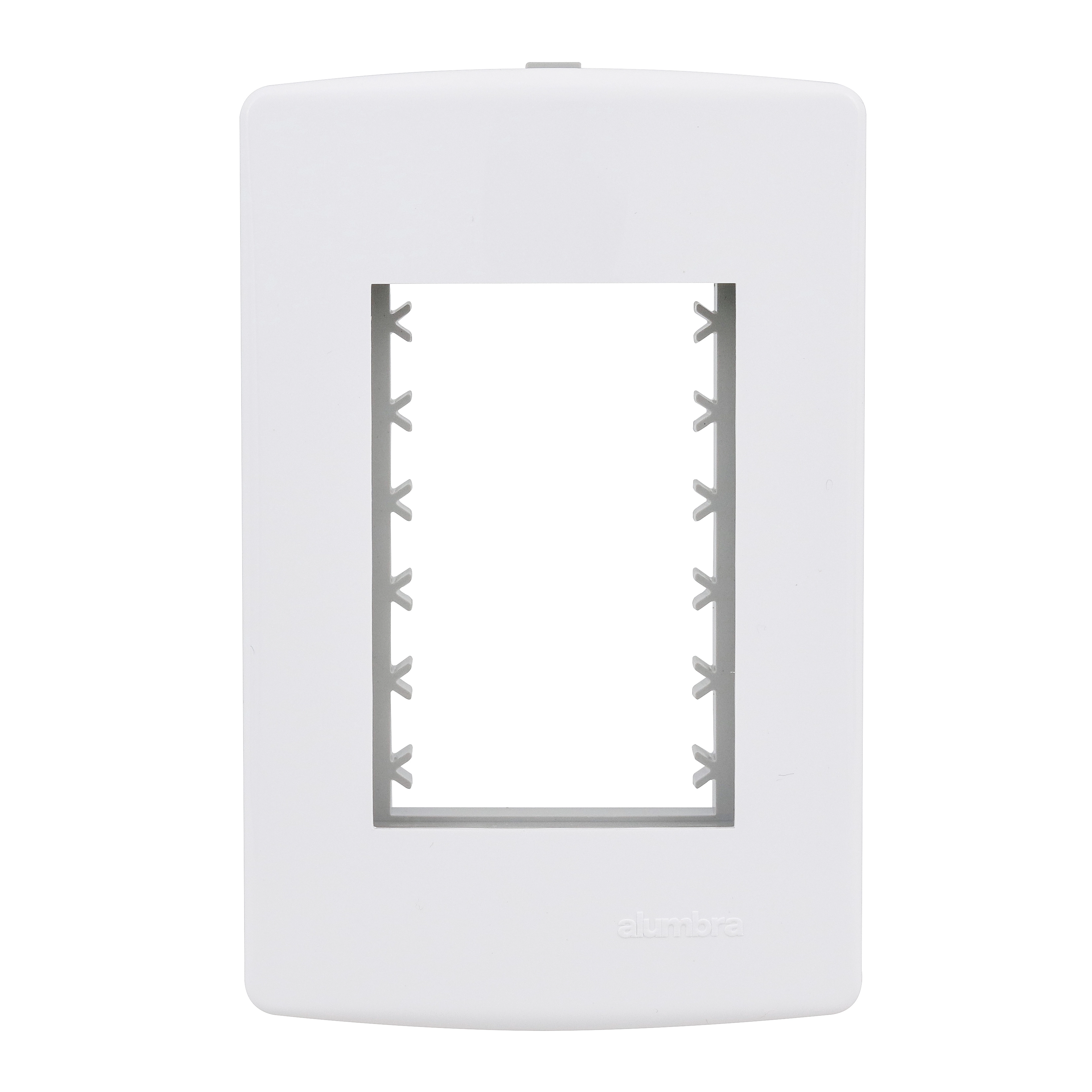Placa com Suporte 4x2 3Módulos Branco BiancoPró Alumbra