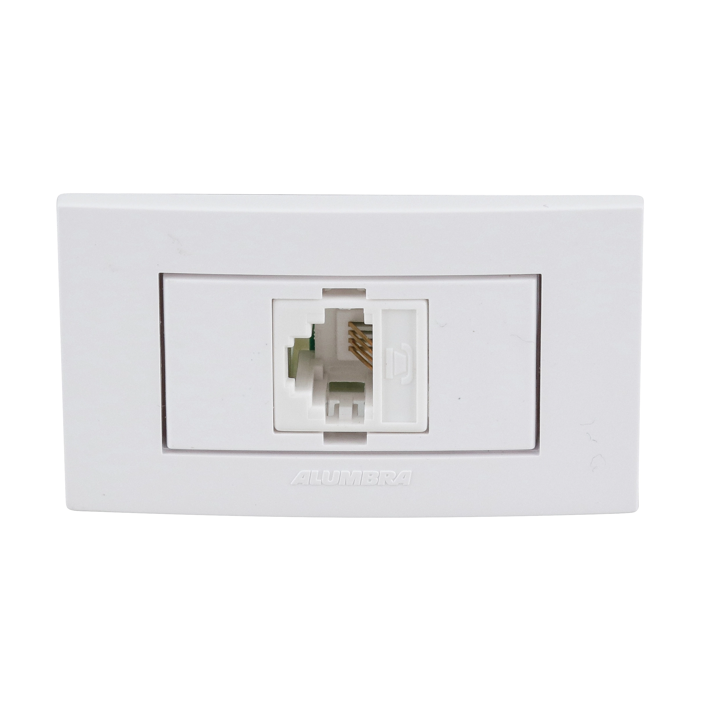 Conjunto 1 Tomada Telefonia  A 4x4 Branco MóvelPró Alumbra