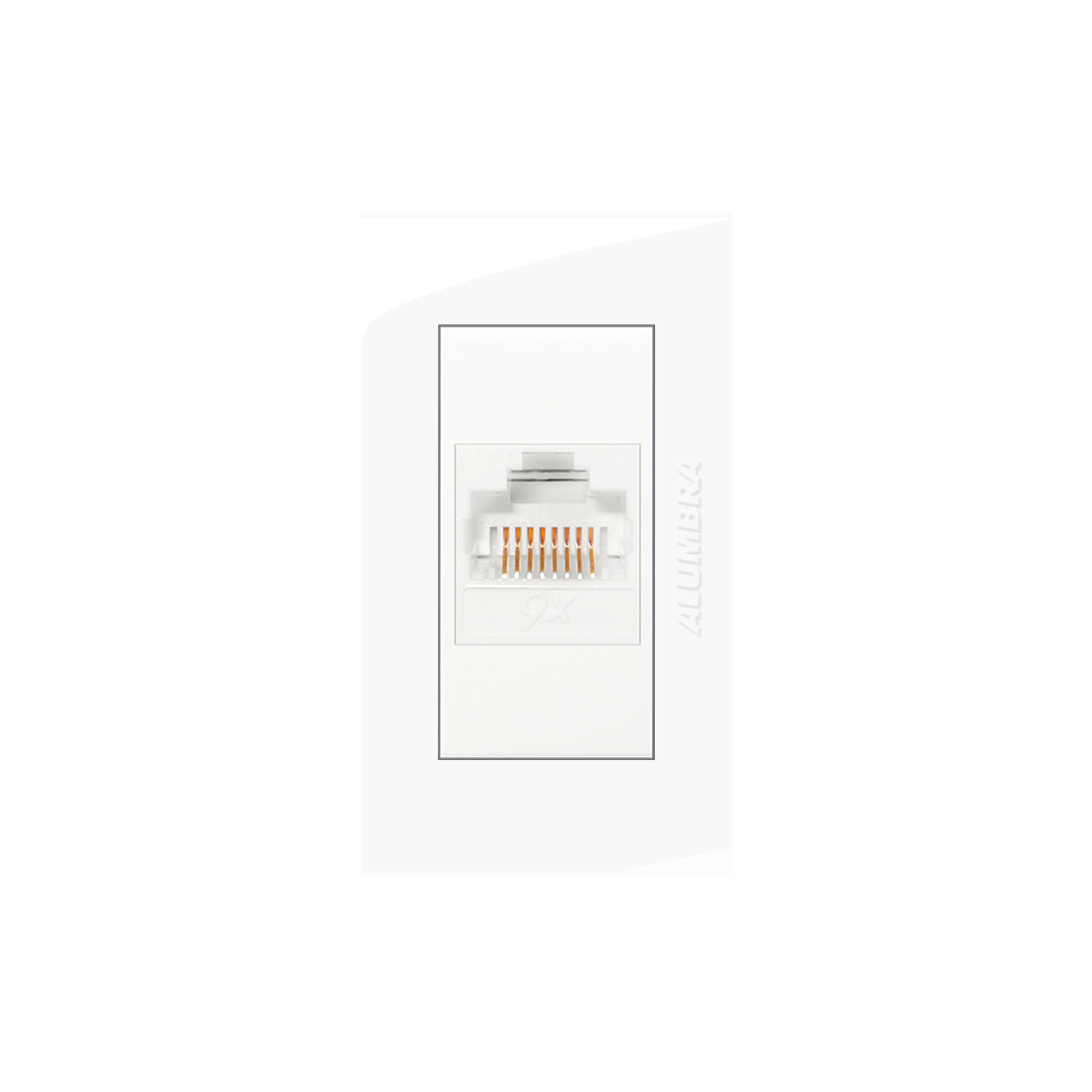 Conjunto 1 Tomada Telefonia  A 4x4 Branco MóvelPró Alumbra