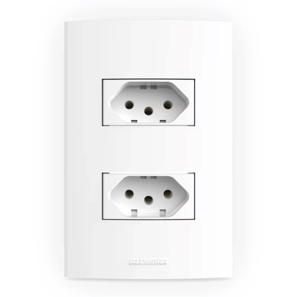 Conjunto 3 Tomadas 10a 250v  4x2 Branco Inovapro - Alumbra