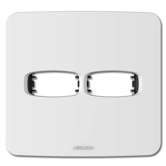 Placa com Suporte 4x4 2 Módulos Branco Gracia Alumbra