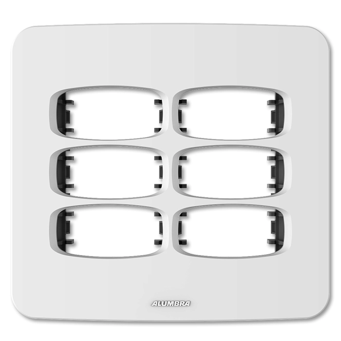 Placa com Suporte 4x4 6 Módulos Branco Gracia Alumbra