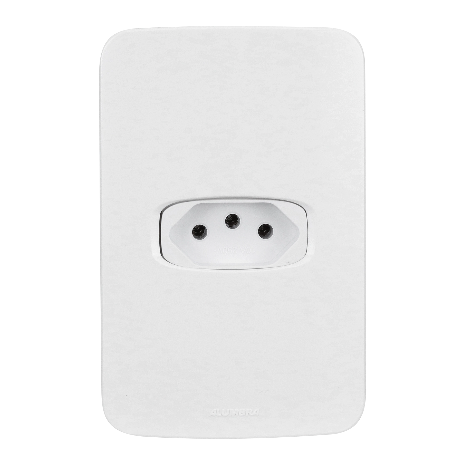 Conjunto de Tomada 10A 4x2 Branco Gracia Alumbra