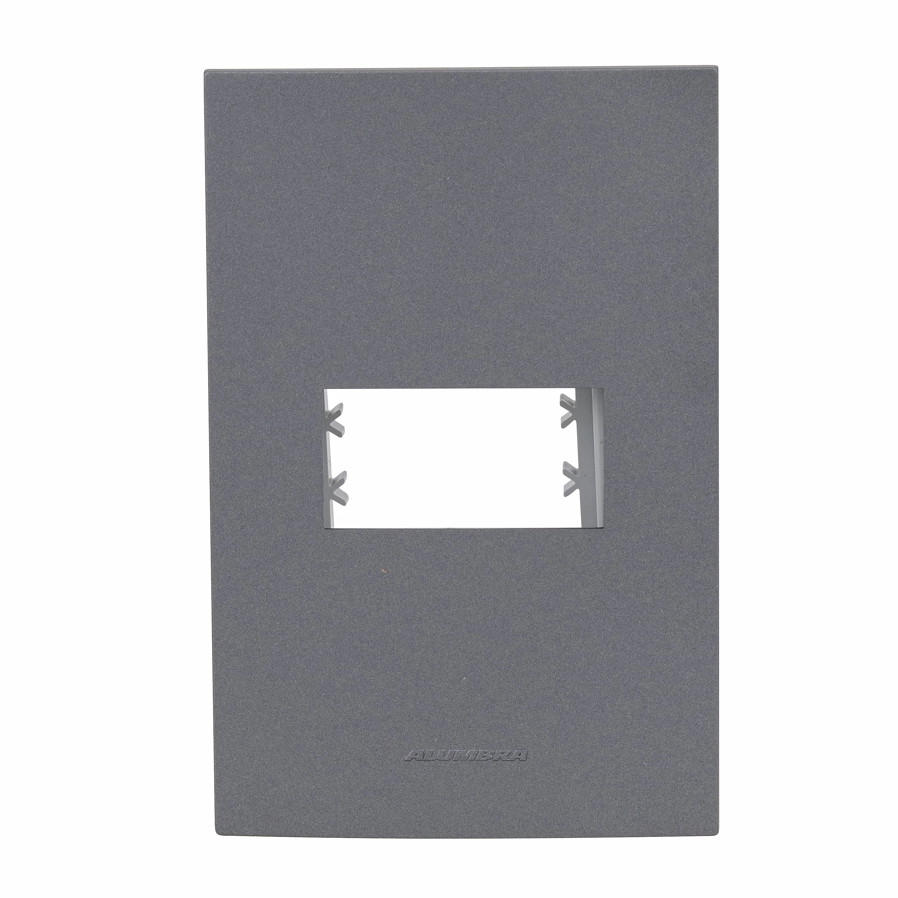 Placa 4x2 1 Módulo com Suporte Inova Pro Class Grafite Alumbra
