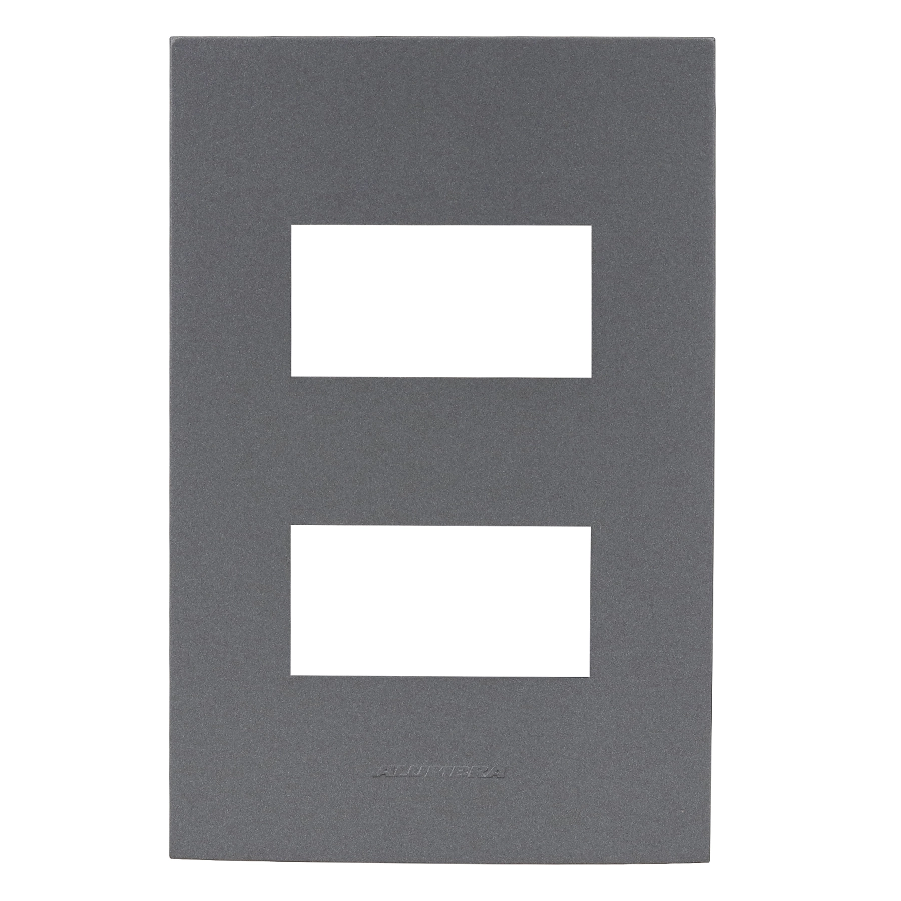 Placa 4x2 2 Módulos com Suporte Inova Pro Class Grafite Alumbra