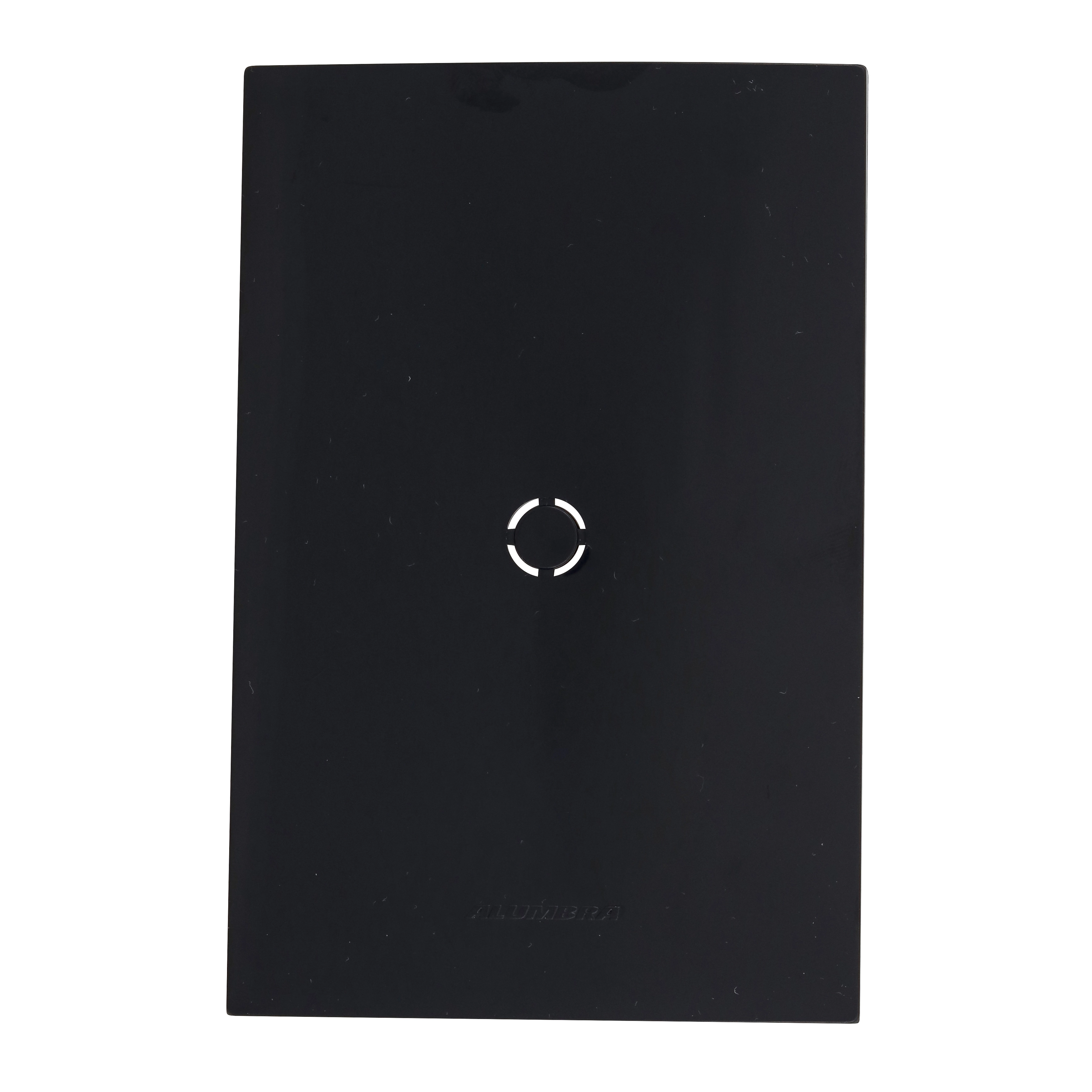 Placa 4x2 Cega Saída Fio com Suporte  Inova Pro Class Black Piano Alumbra