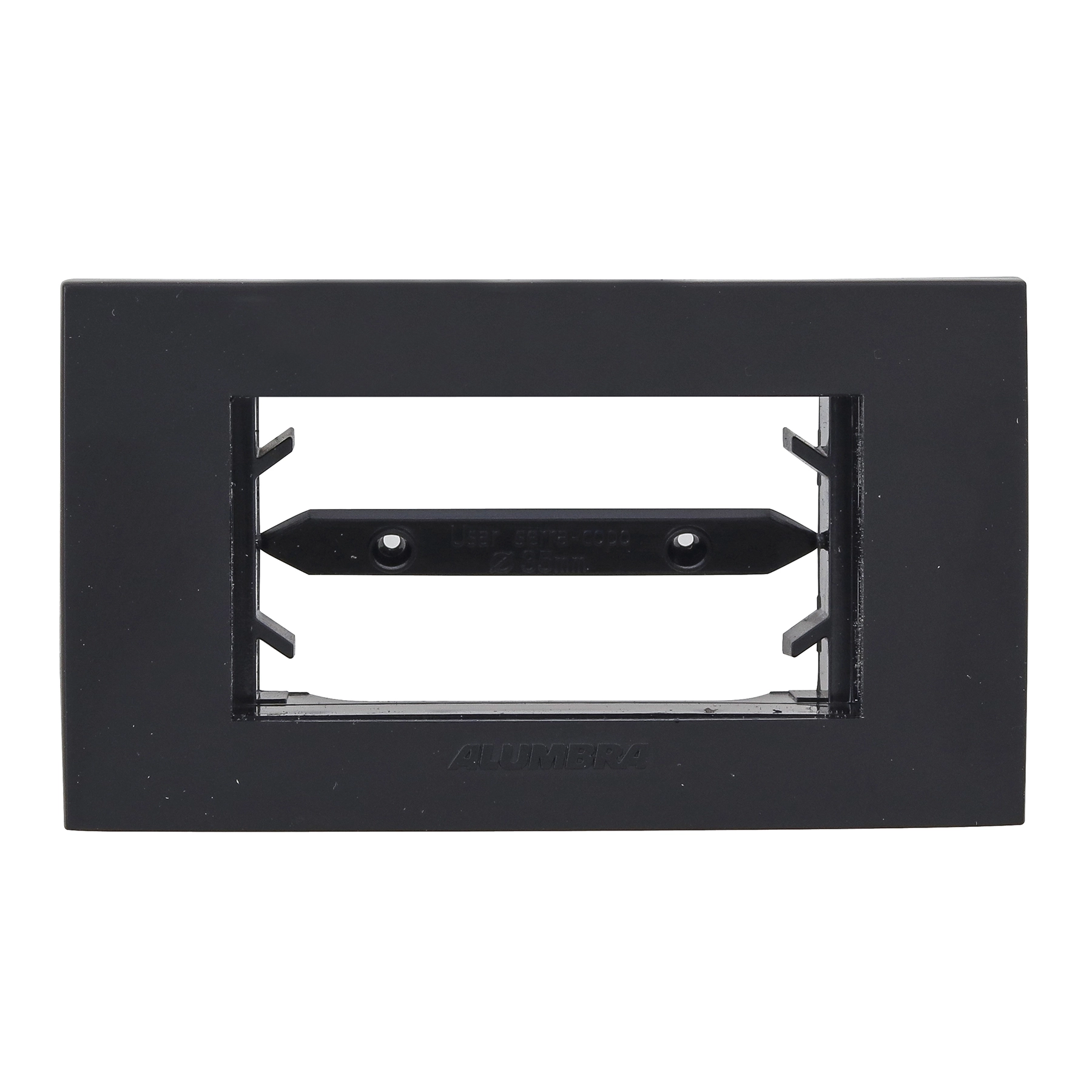 Placa 1 Módulo com Suporte para Móveis Inova Pro Class Black Piano Alumbra
