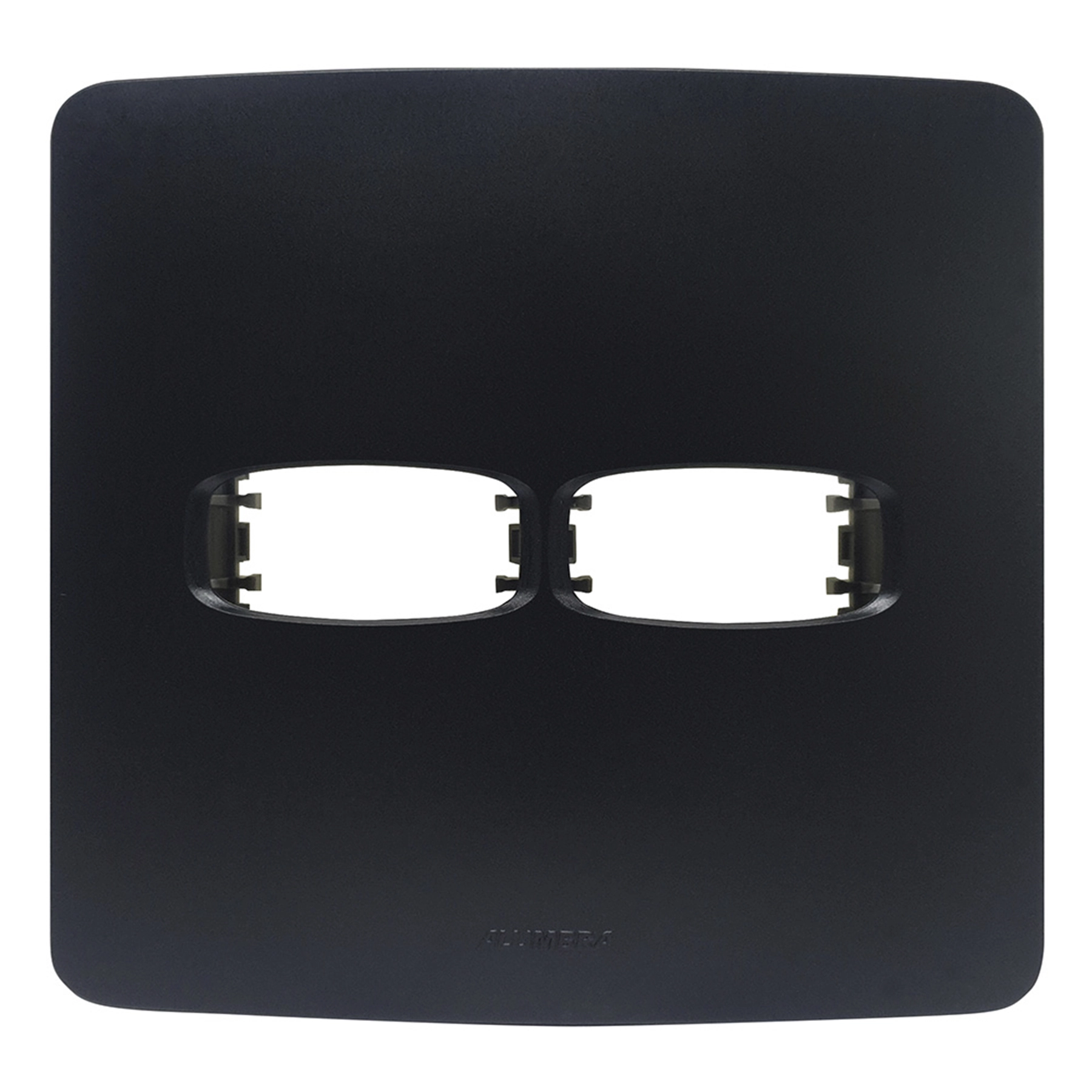 Placa 4X4 2 Módulos Gracia Maxx Black Alumbra