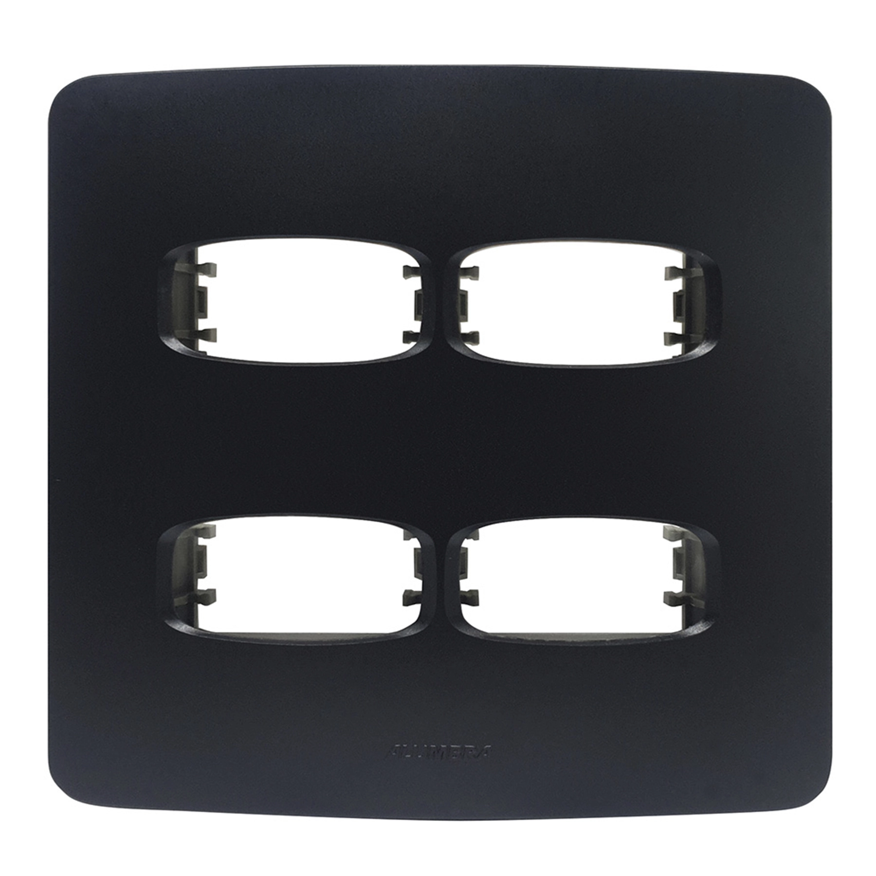 Placa 4X4 4 Módulos Distanciado Gracia Maxx Black Alumbra