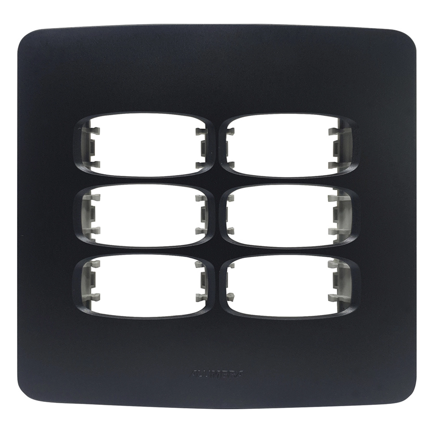 Placa 4X4 6 Módulos Gracia Maxx Black Alumbra
