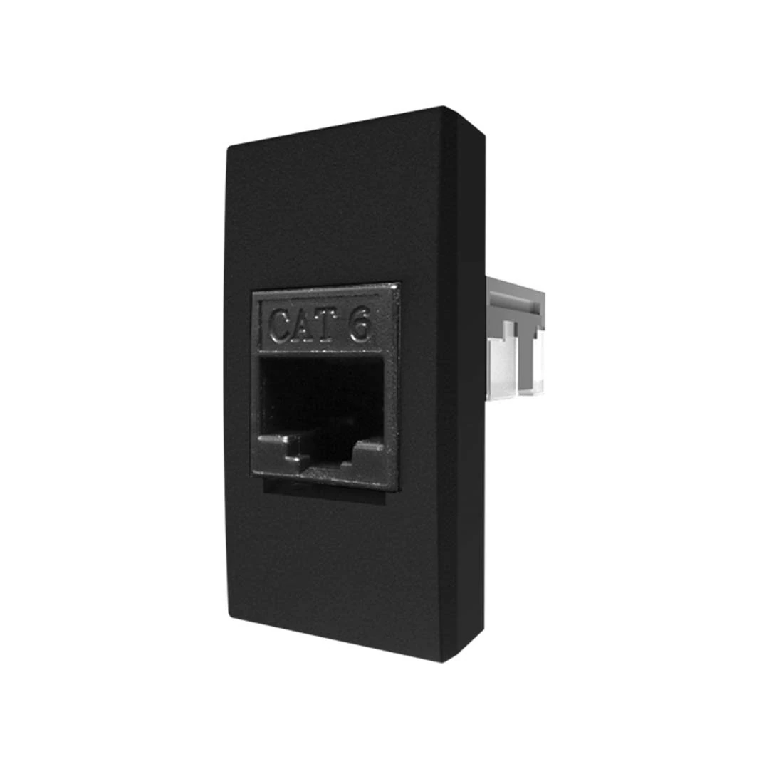 Módulo Tomada RJ45 Cat 6E Preto Inovapro Class