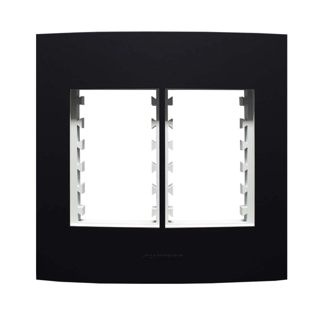 Placa 4X4 6 Módulos Com Suporte Preto Inovapro Class