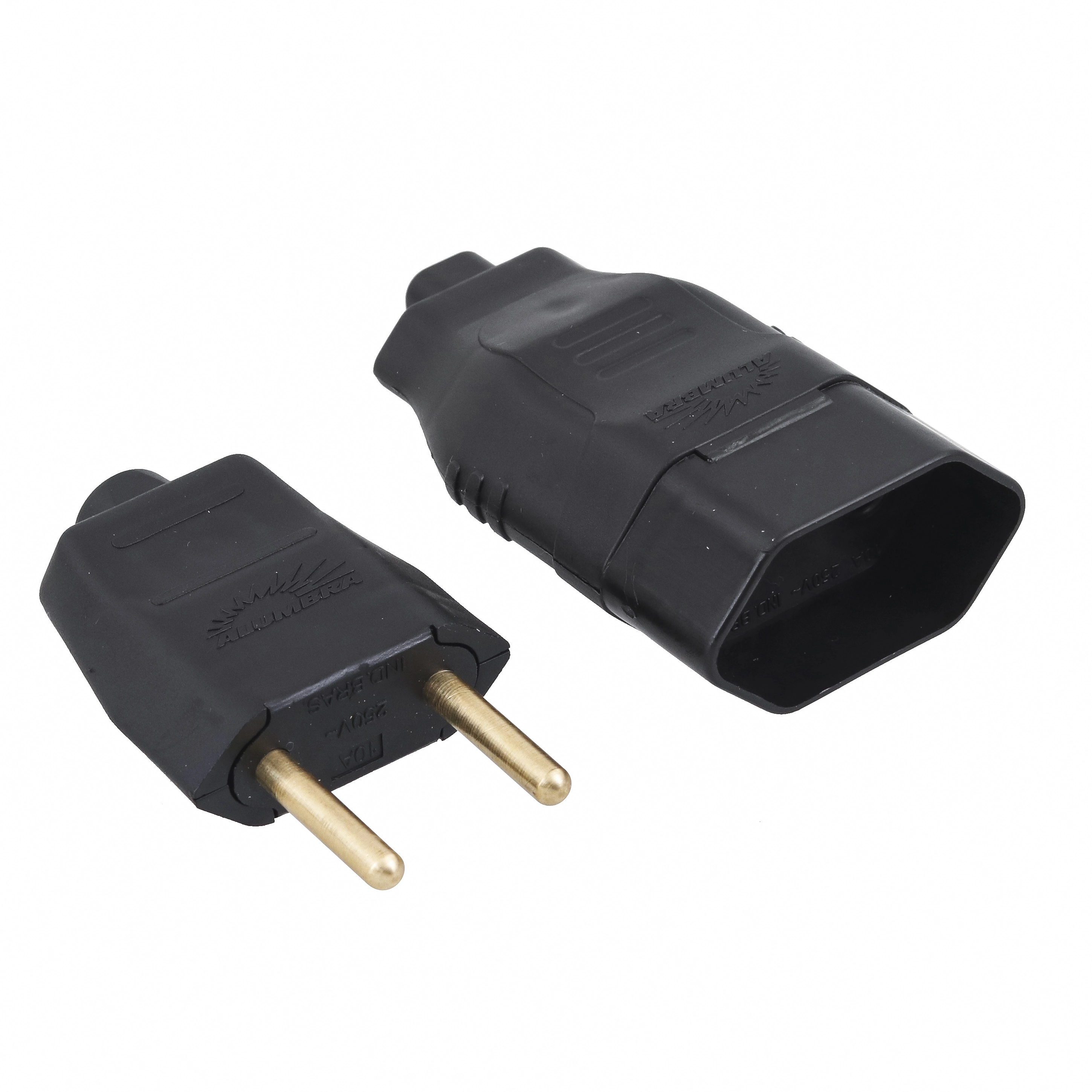 Conjunto Macho+Fêmea 2Pólos 10A Preto Alumbra