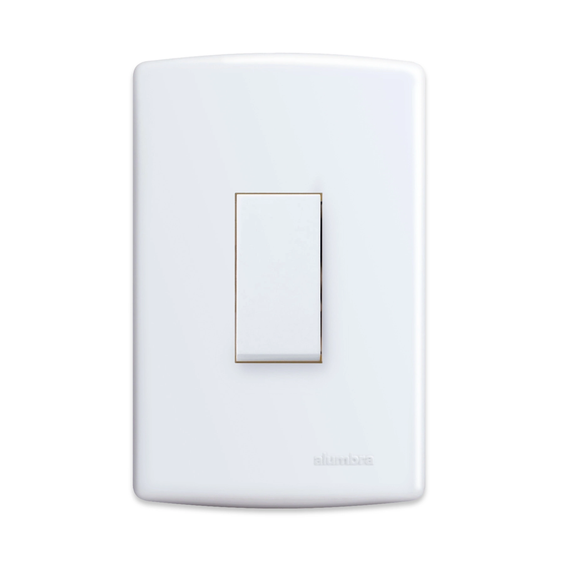 Conjunto de Interruptor Simples 10A Branco Siena Alumbra