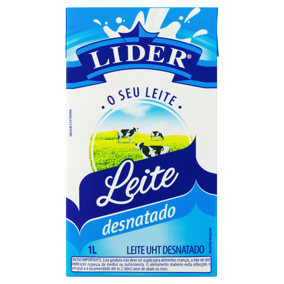 Leite Uht Lider 1lt Desnatado