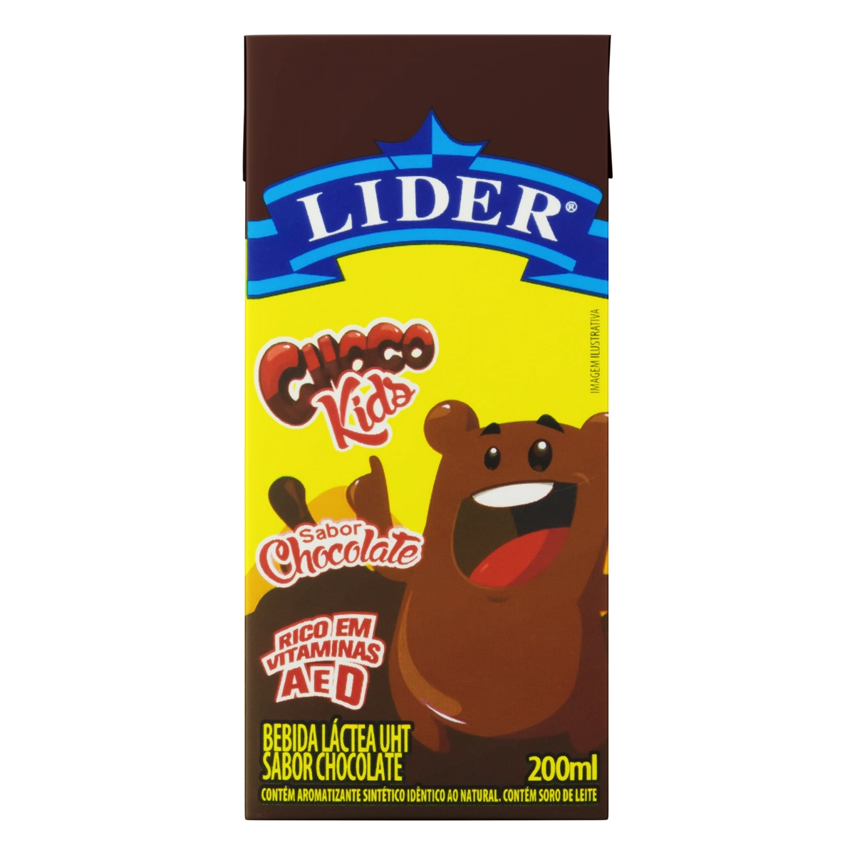 Bebida Láctea Uht Chocolate Lider Choco Kids Caixa 200ml