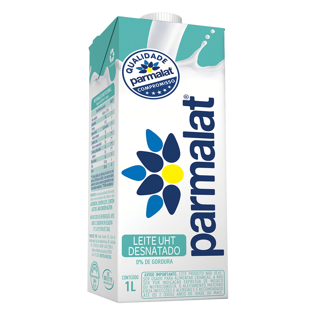 Leite L V Parmalat 1l C/tampa Desnatado