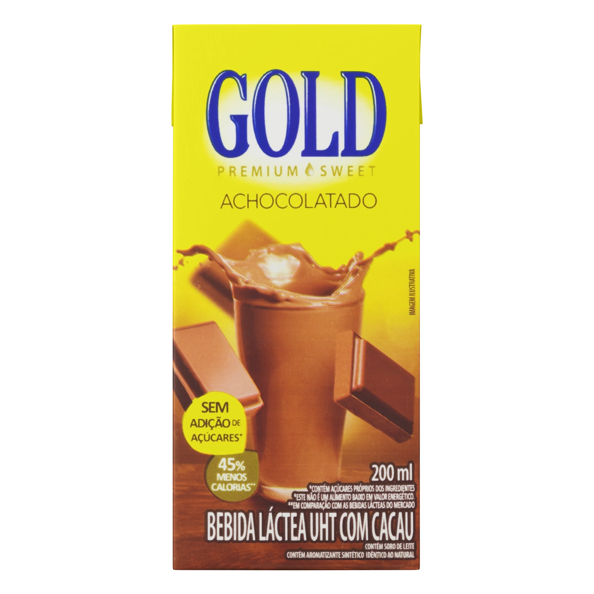 Bebida Láctea Uht Achocolatado Gold Premium Sweet Caixa 200ml