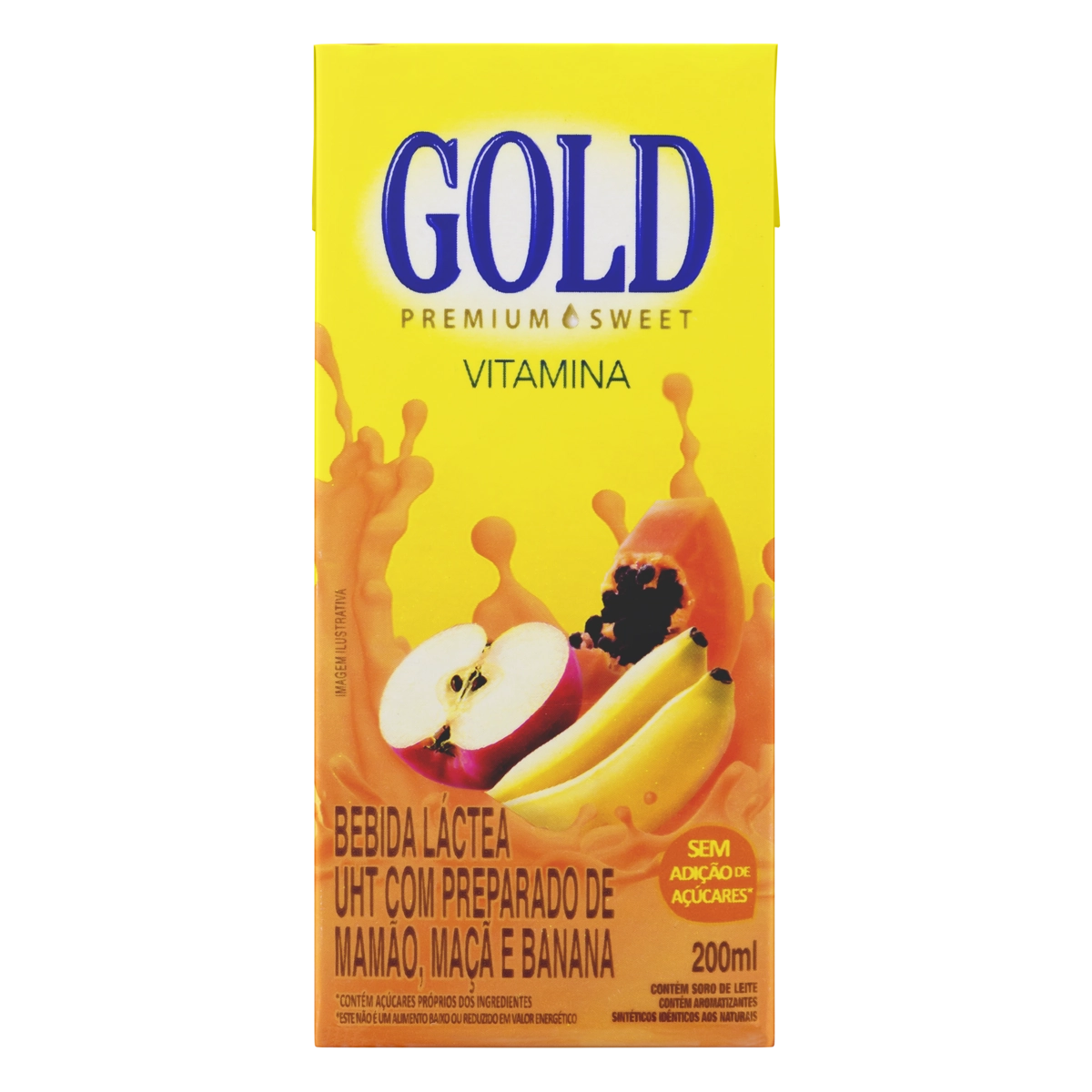 Bebida Láctea Uht Vitamina Gold Premium Sweet Caixa 200ml