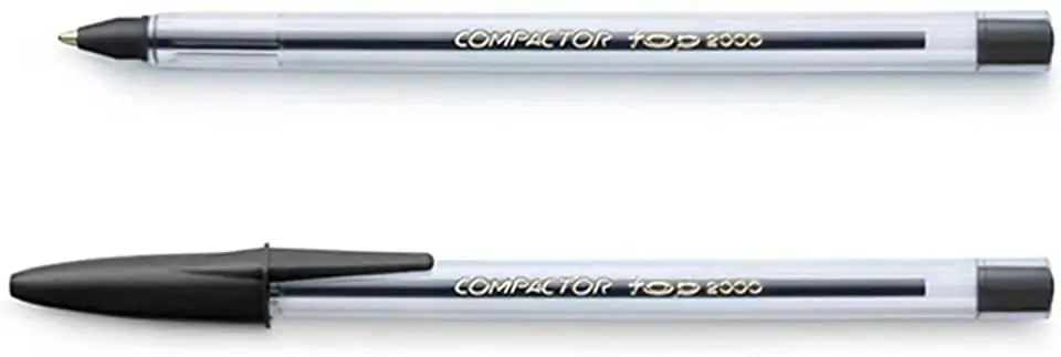 Caneta Compactor Preta Top 2000