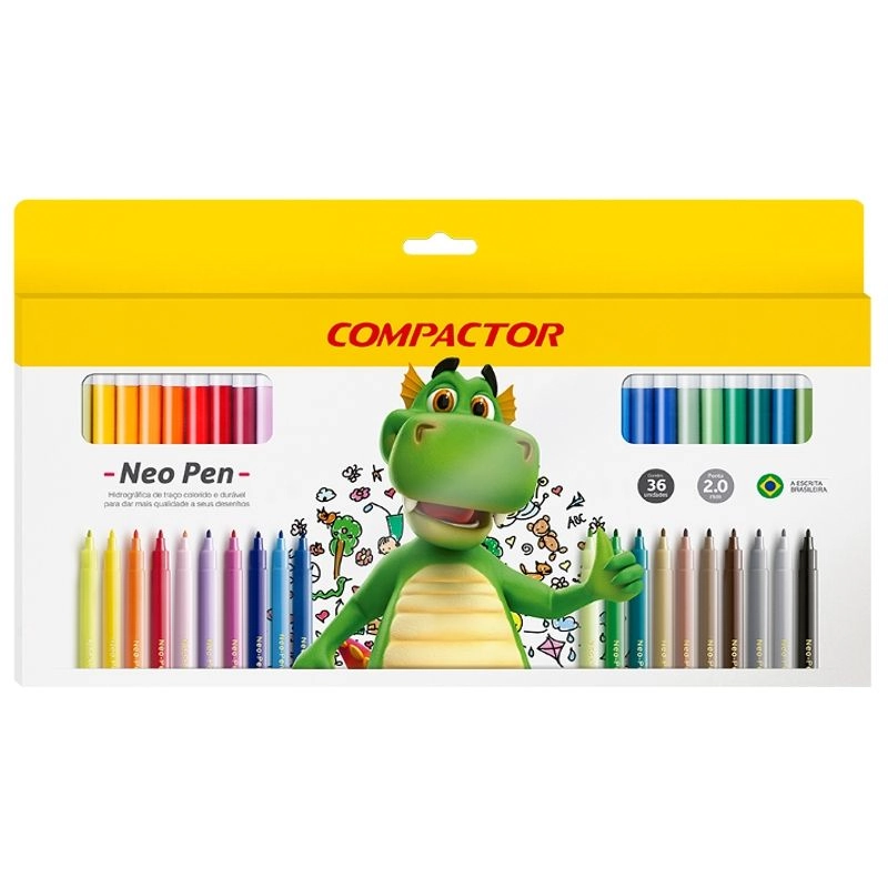 Caneta Compactor Hidrocor Neo Pen C/36 Grande Un