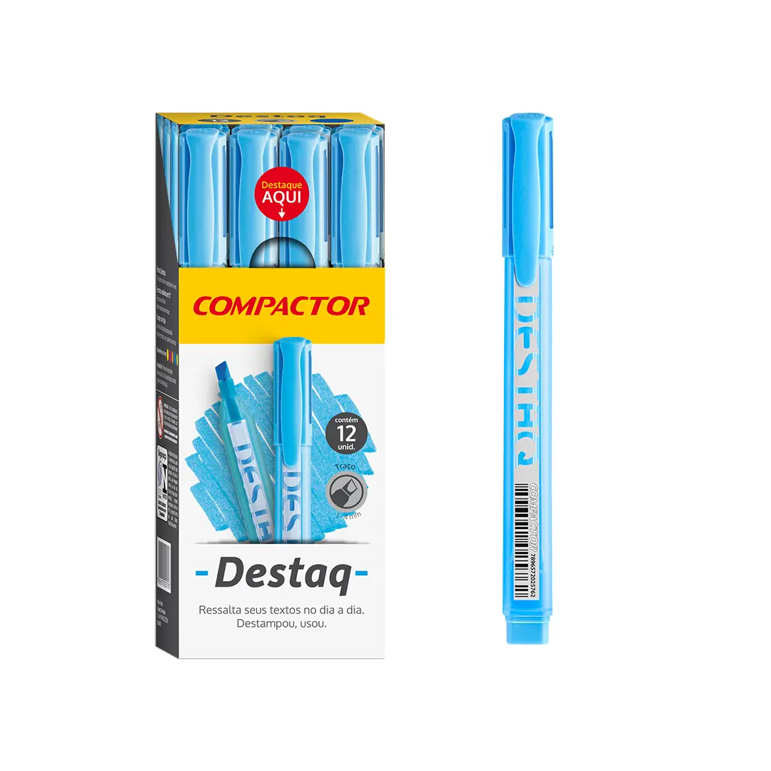 Marca Texto Compactor Destaq Cor Sortido