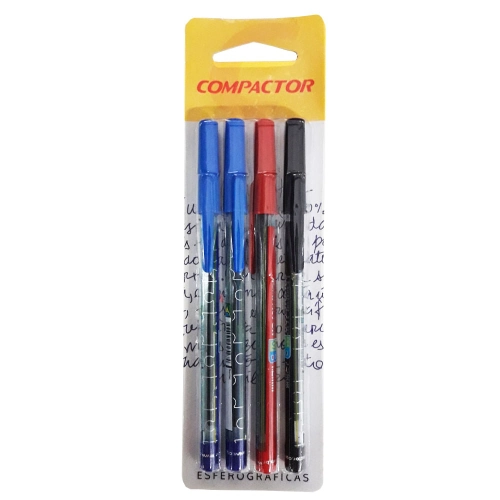 Caneta Compactor Esferografica 0,7mm B 1.2mm 2az 1vm 1pr 1871627
