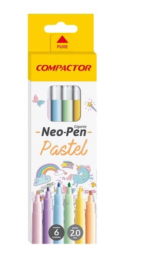 Caneta Hidrografica NEO-PEN Gigante 06 Cores Paste