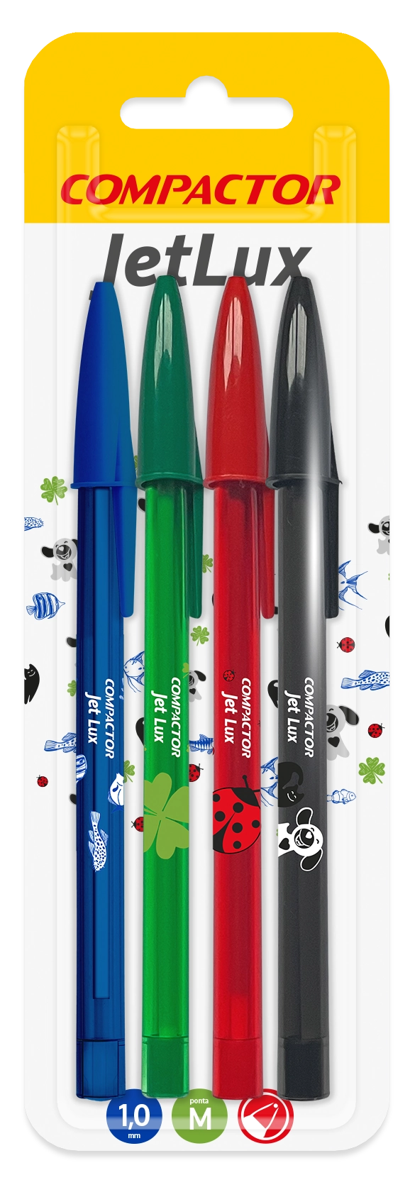 Caneta Esf. 1.0mm Jet Lux 4un