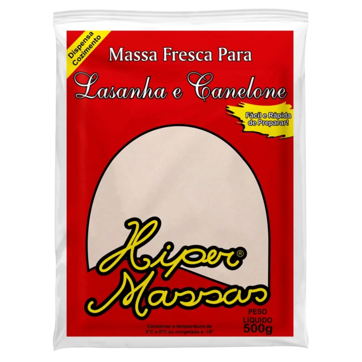 Massa para Lasanha Hiper Massas 500 g