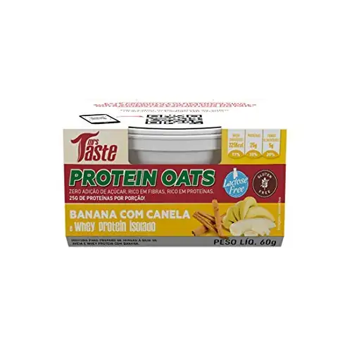 Protein Oats Banana Com Canela