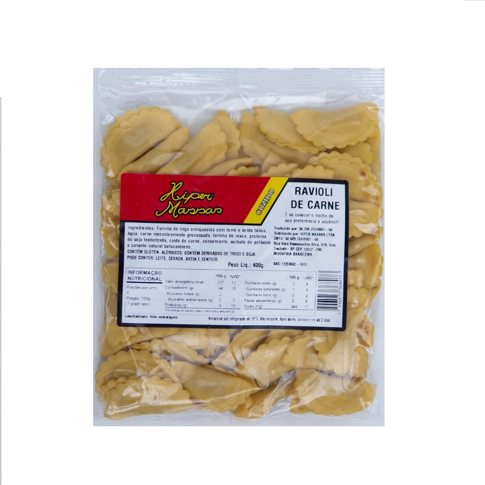 Ravioli Hiper Massas Carne 400g
