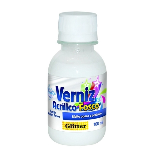 Verniz Acrilico Fosco Glitter