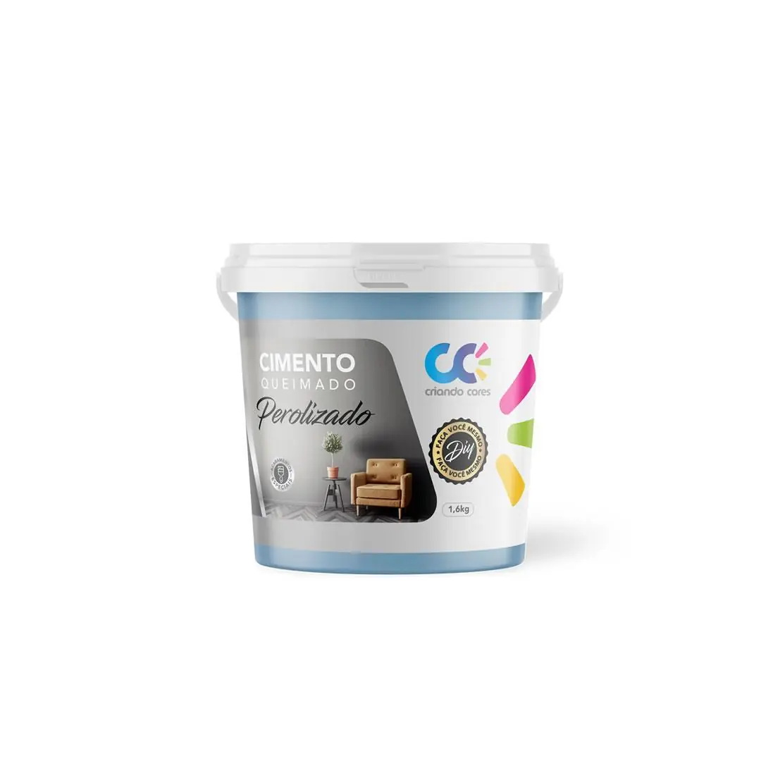 Tinta Cimento Queimado Perolizado 1,6kg Azul Folk