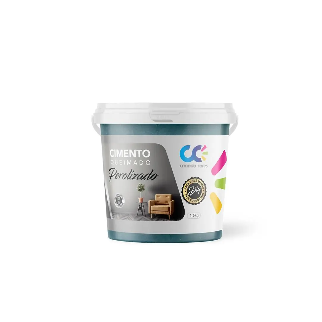 Tinta Cimento Queimado Perolizado 1,6kg Verde Grécia