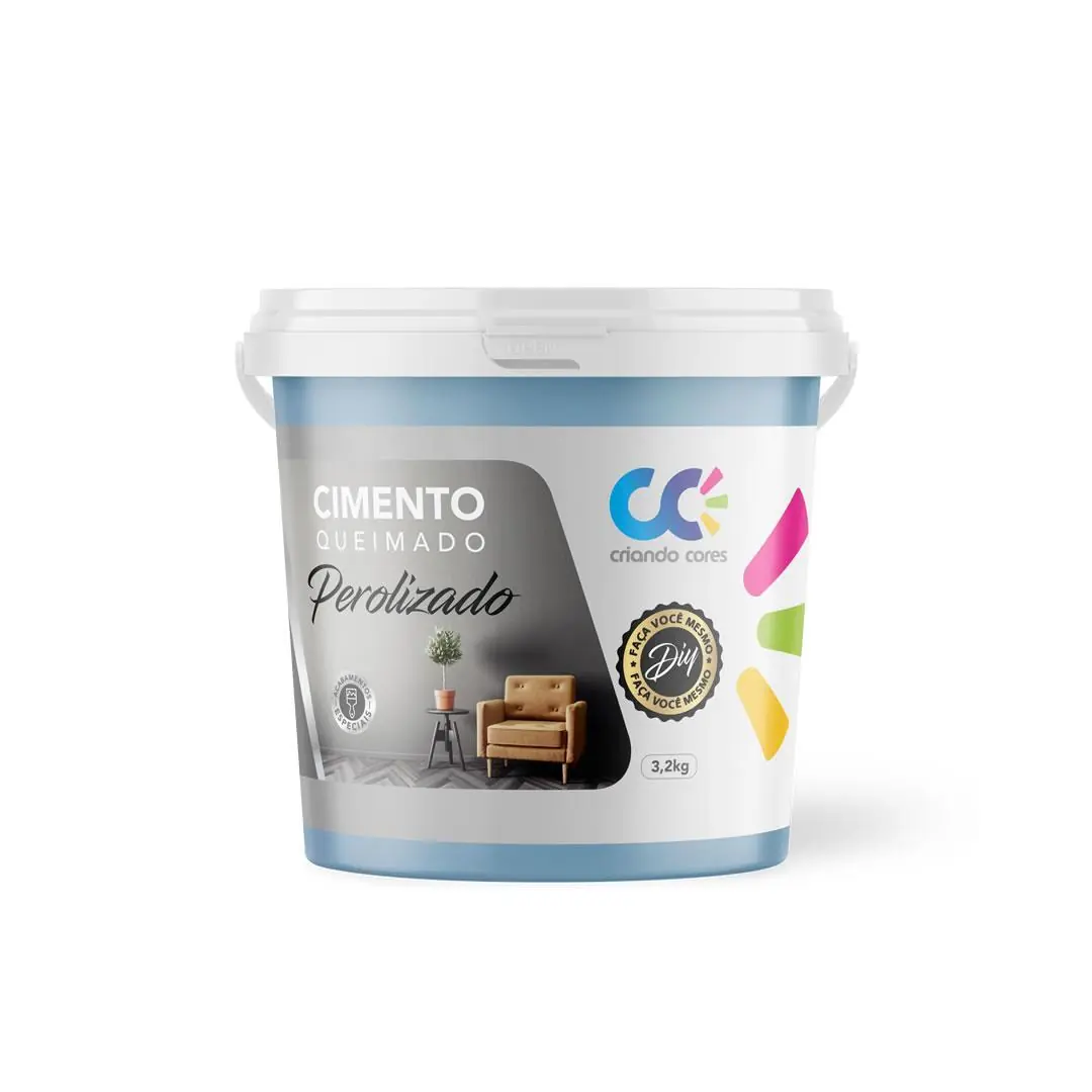 Tinta Cimento Queimado Perolizado 3,2kg Azul Folk