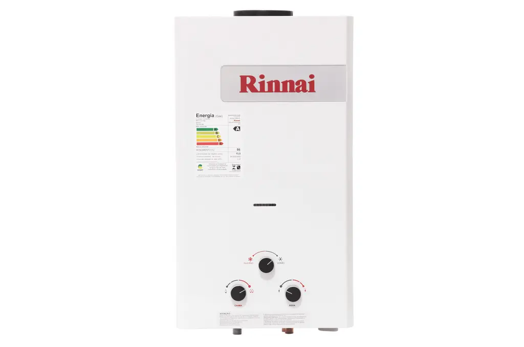 Aquecedor De Agua A Gás Mecânico 15l M15 S Rinnai Glp Branco