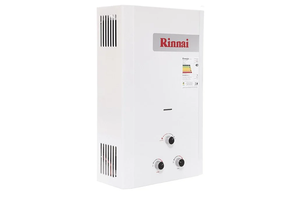 Aquecedor De Agua A Gás Mecânico 20l M20 Rinnai Glp Branco 2