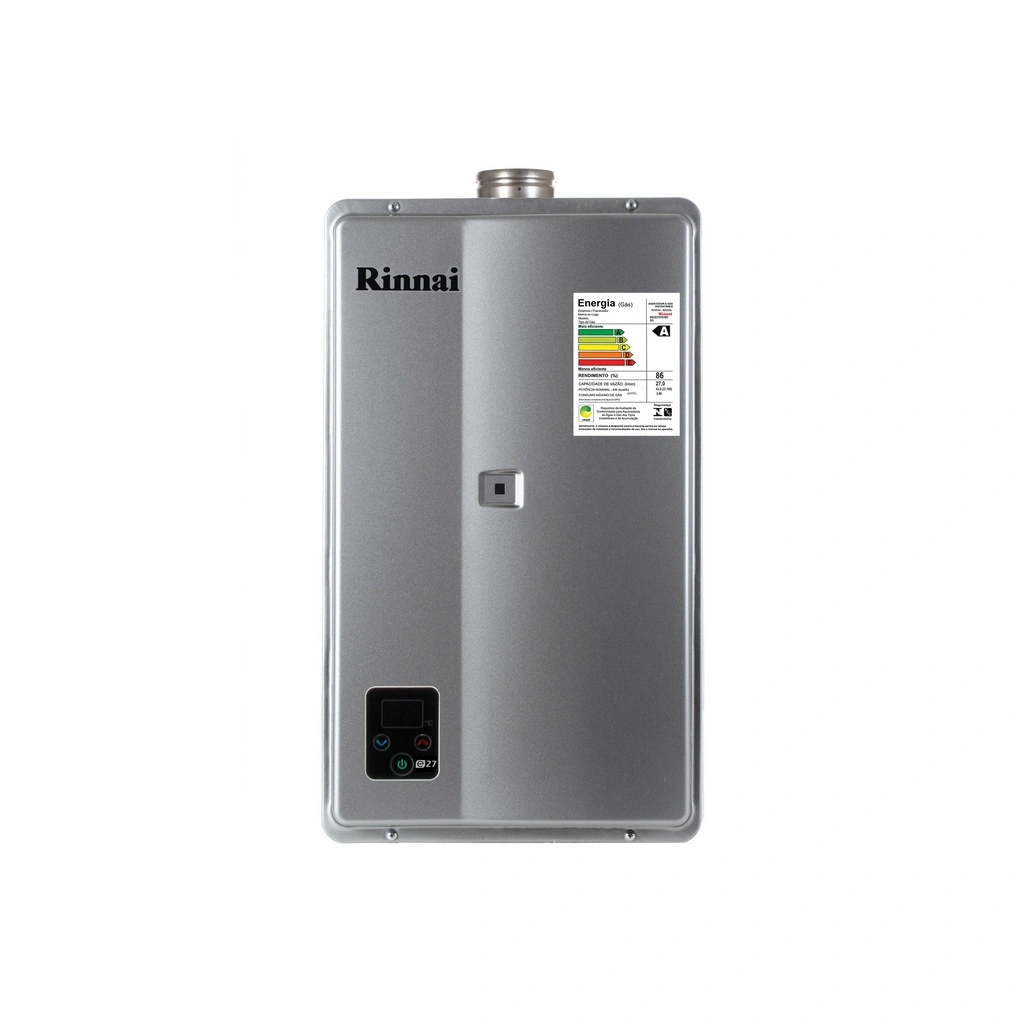 Aquecedor Rinnai 27 Litros - Prata - E27 Feh - Gn (digital)