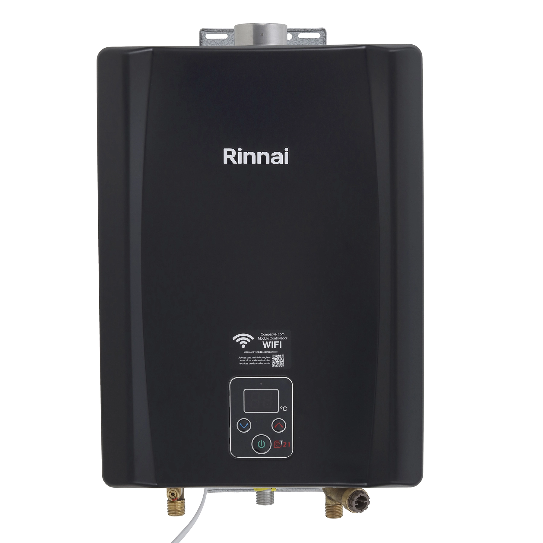 Aquecedor de Água a Gás Rinnai 21L/min GLP Preto Digital Wi-Fi E21