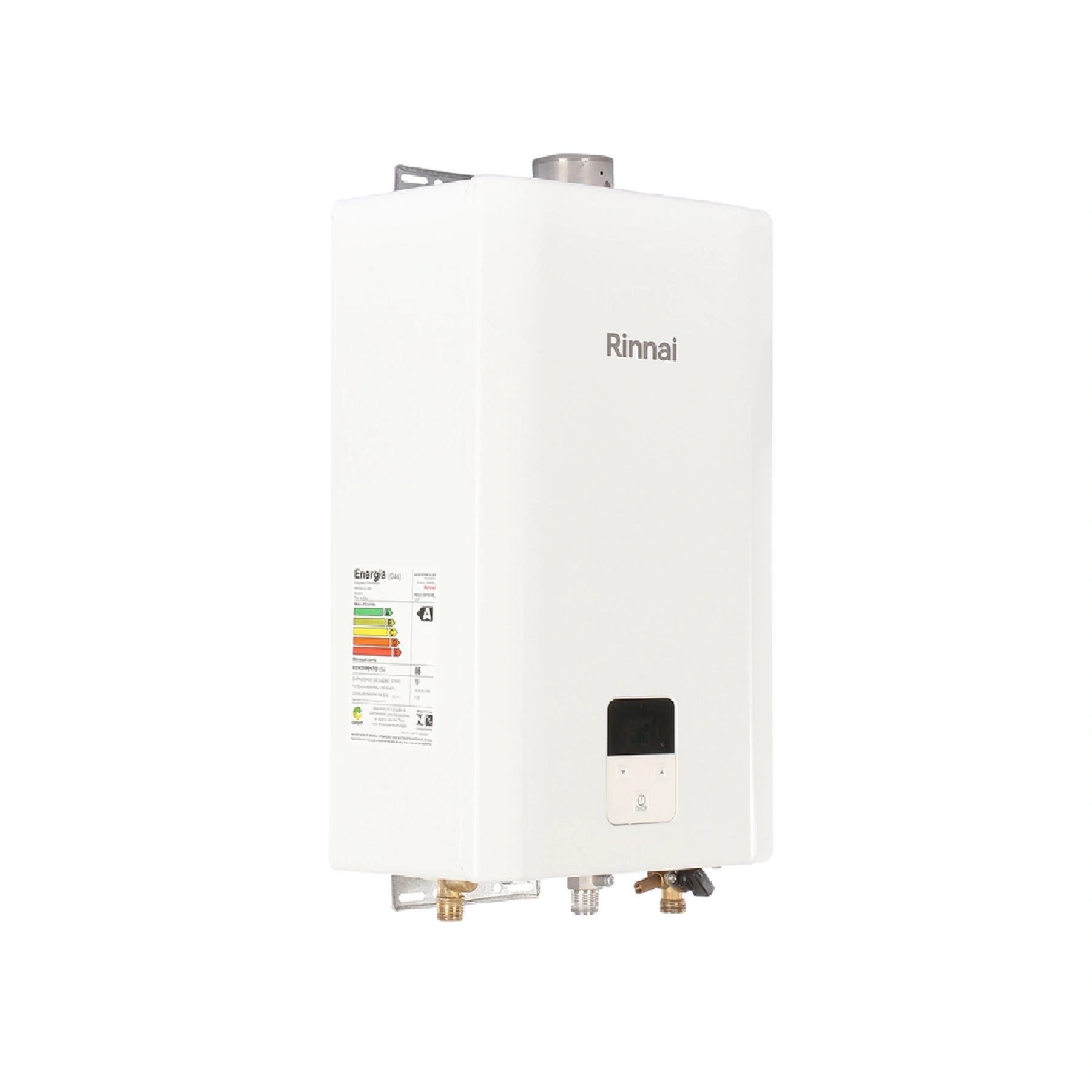 Aquecedor de Água a Gás Rinnai 10L/min GN Branco Digital Bivolt